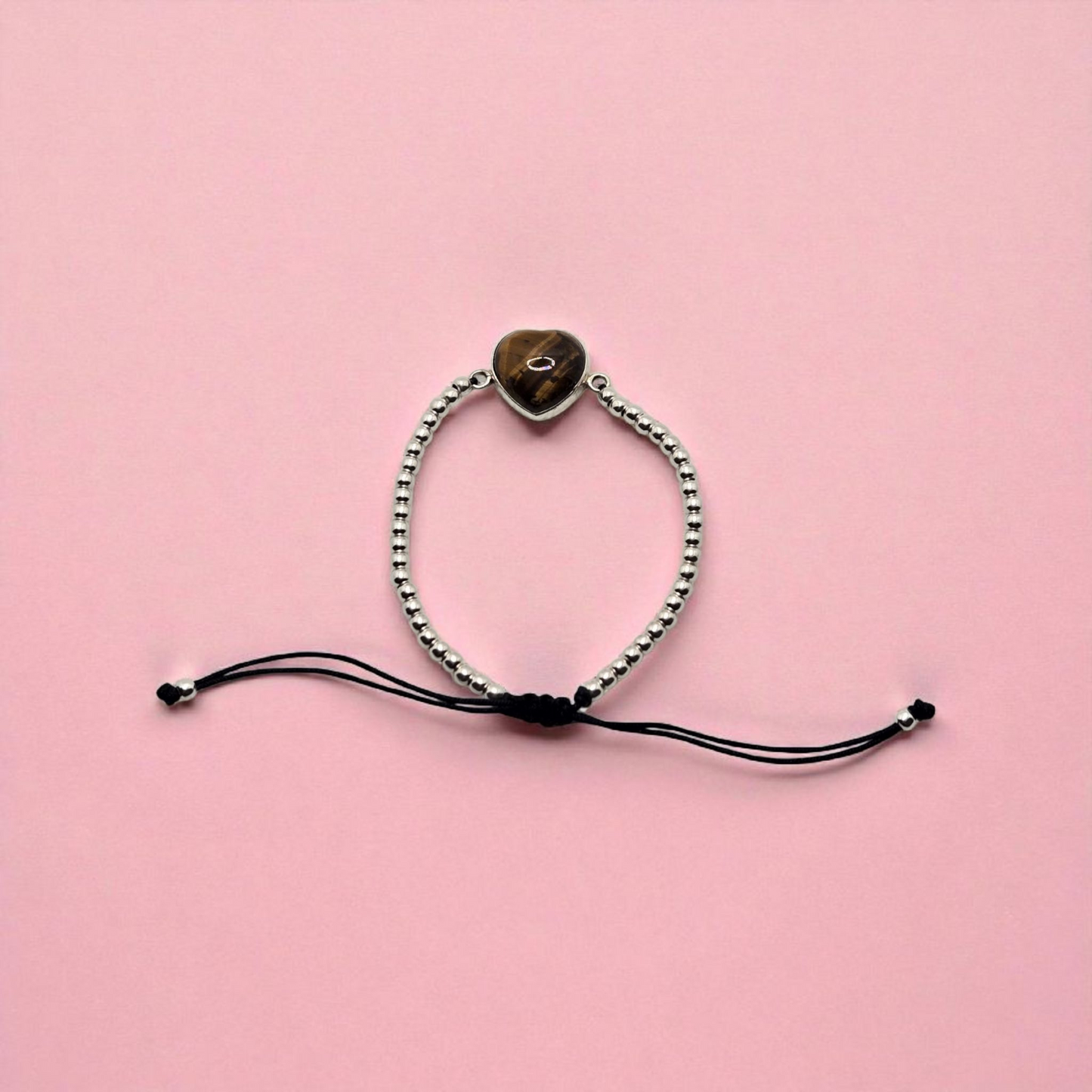 Amber Heart Adjustable Bracelet