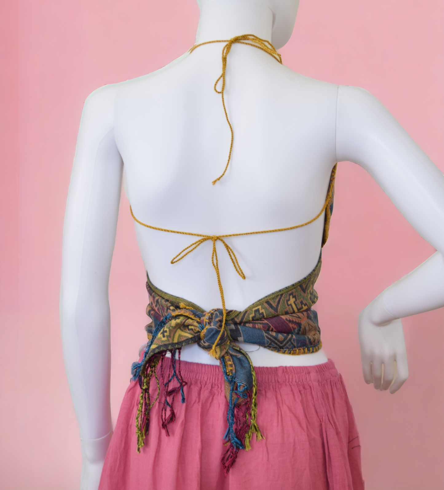 Multi-color Two pieces wrap blouse