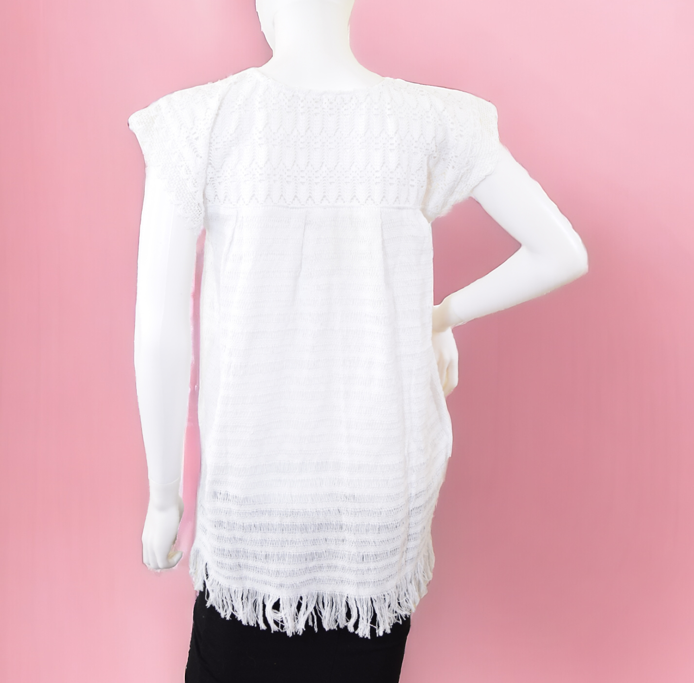 White Lace Mariposa Blouse