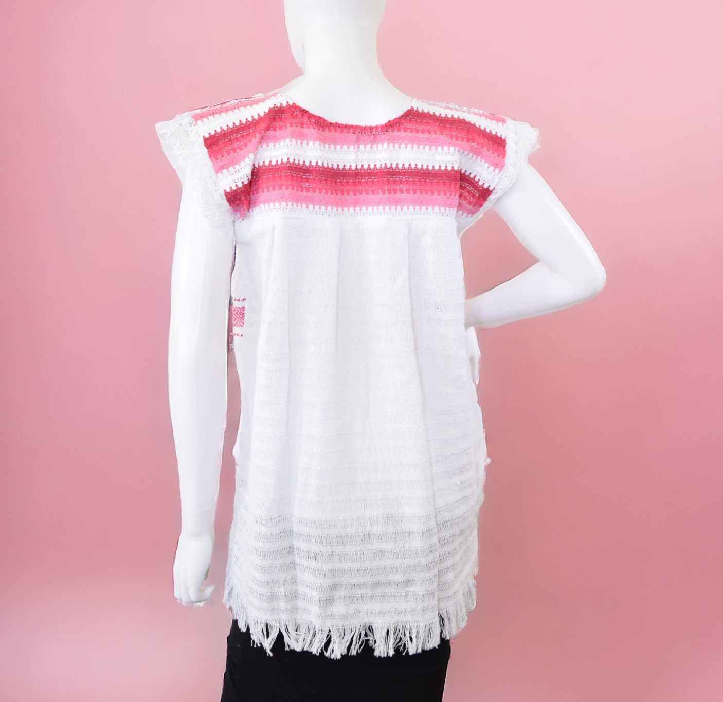 Pink Lace Mariposa Blouse