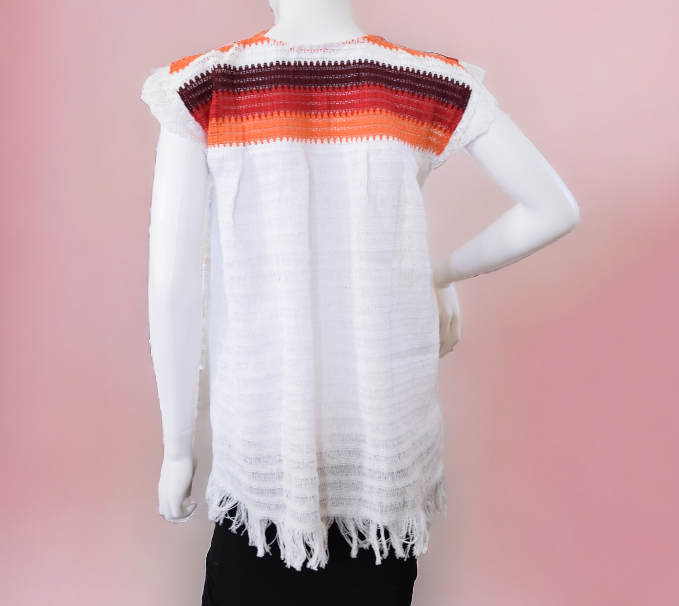 Orange Lace Mariposa Blouse