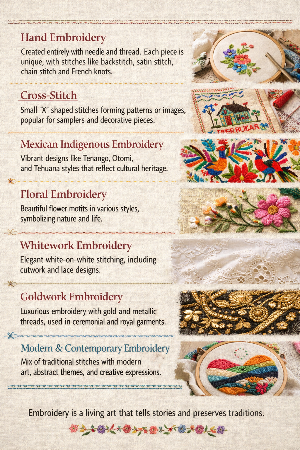 Different Types of Embroidery: Threads That Tell Stories
