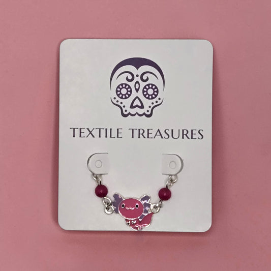 Pink Axolotl .925 Sterling Silver Bracelet