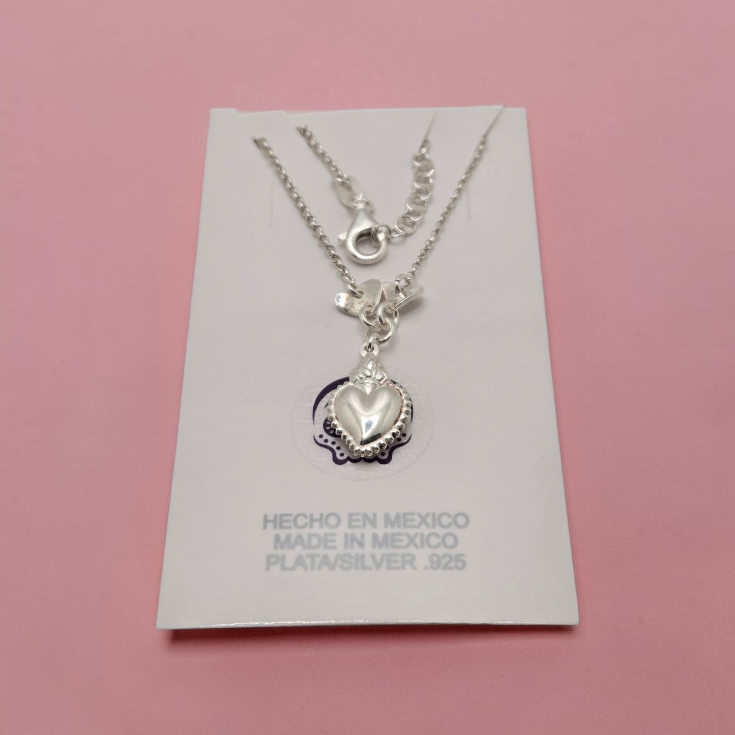 .925 Sterling Silver Heart Chain Bracelet