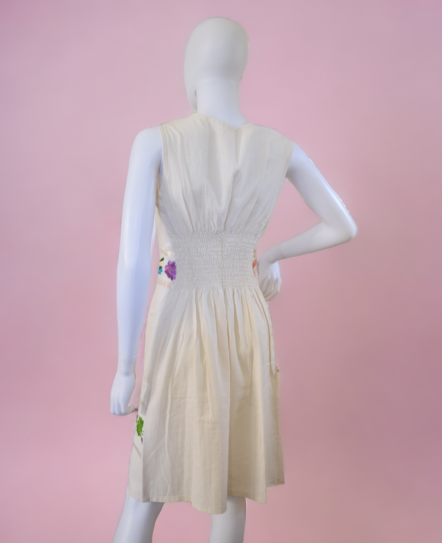 Beige Carmenita Fiesta Dress